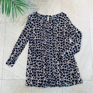 Black and Cream Print Long Sleeved Tunic